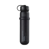 Black outdoor battery on a white background