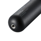 close up of black mobile battery on a white background